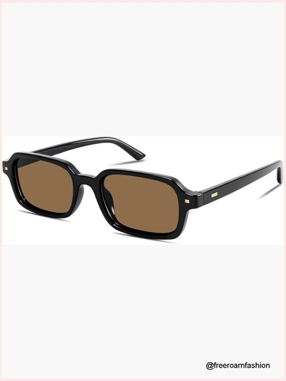 Retro Rectangular Sunglasses UV400 Protection Small Cute Trendy Sunnies